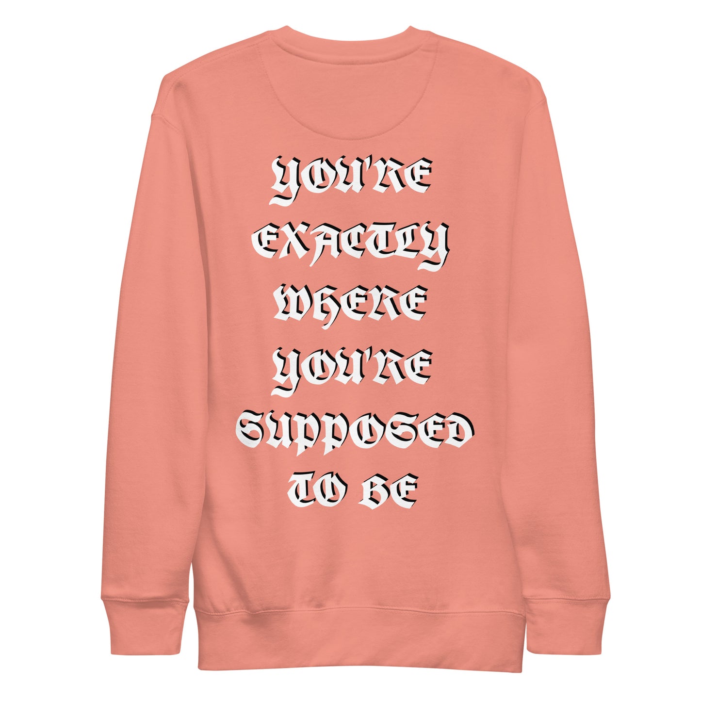 'YOU'RE EXACTLY WHERE YOU'RE SUPPOSED TO BE' Unisex PREMIUM Sweatshirt